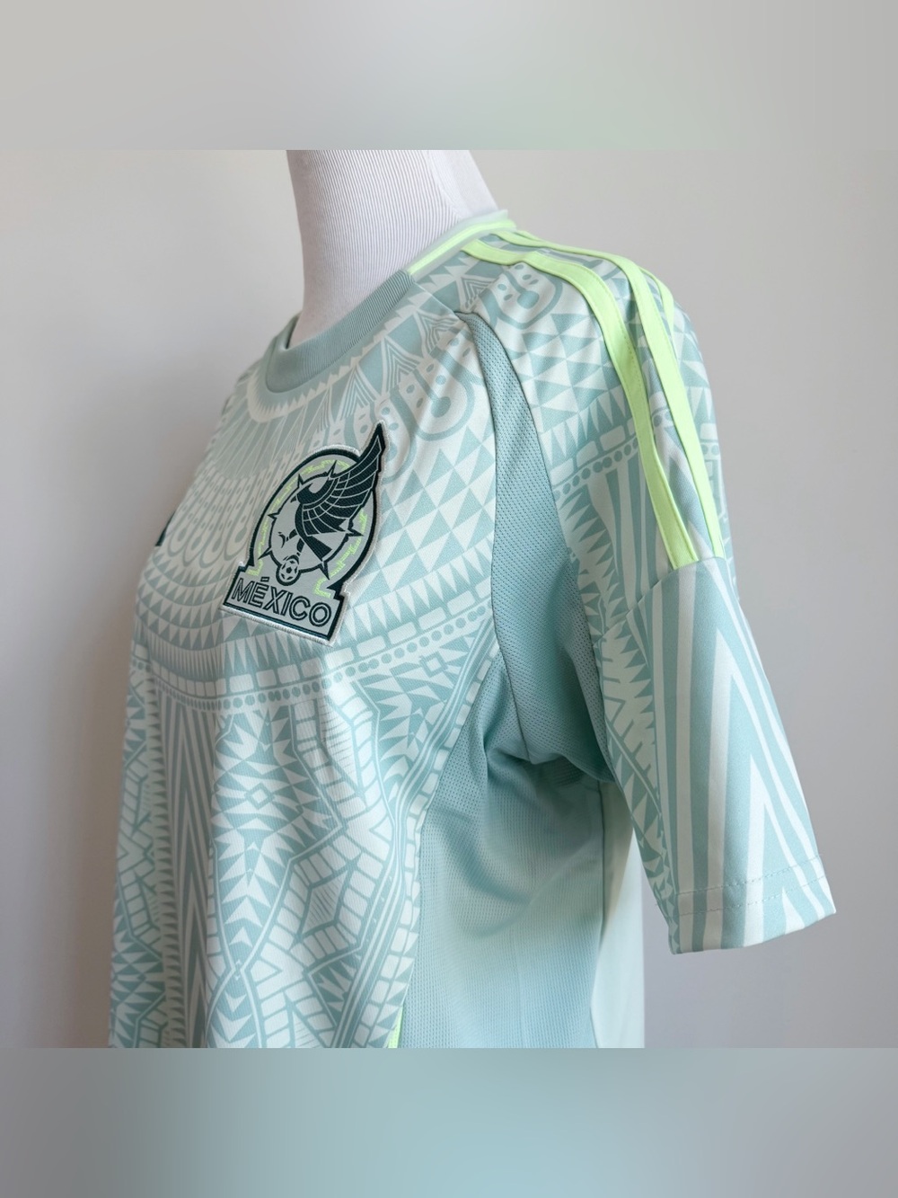 Adidas Mexico 2024 Away Soccer Jersey Mens Large Light Green - Picture 7 of 16